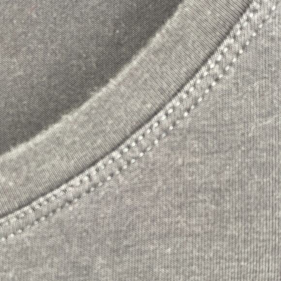 EILEEN FISHER Dress M Stretch Organic Cotton Jersey Short Sleeve Gray USA - Picture 6 of 14